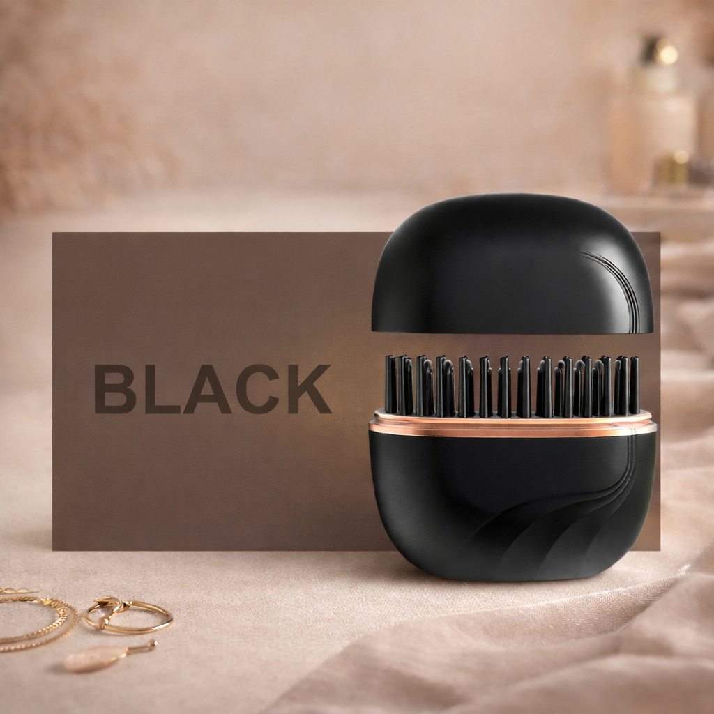 Electric Heating Hair Straightener Brush Portable